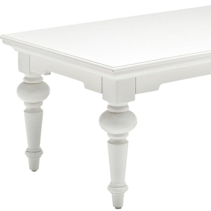White Solid Wood Coffee Table image 7