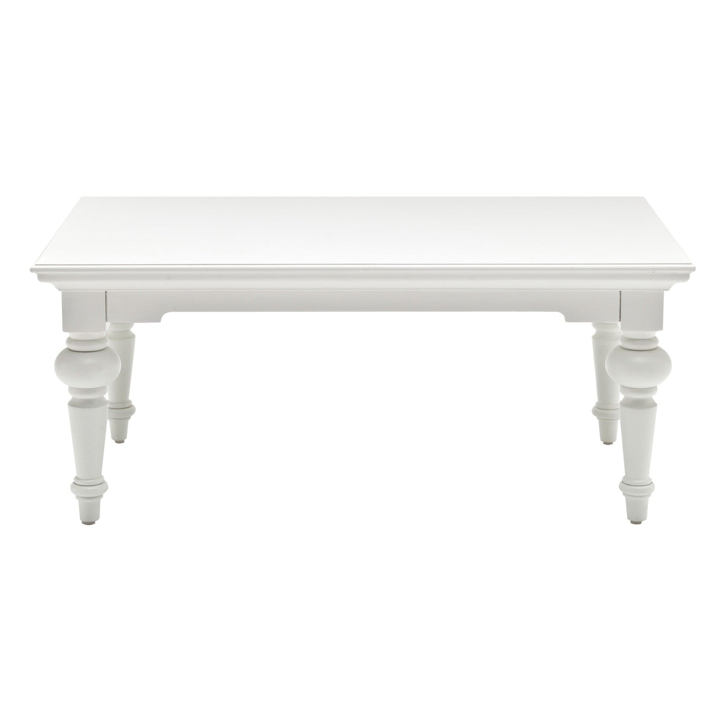 White Solid Wood Coffee Table image 2