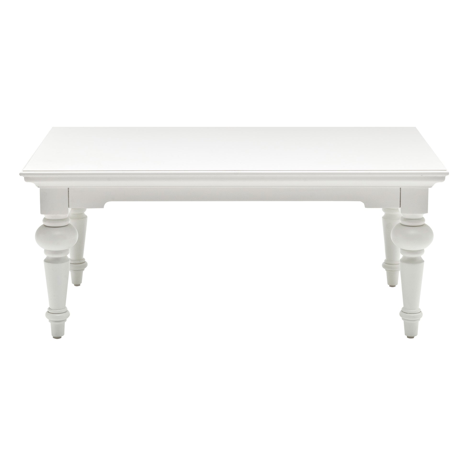 White Solid Wood Coffee Table image 2