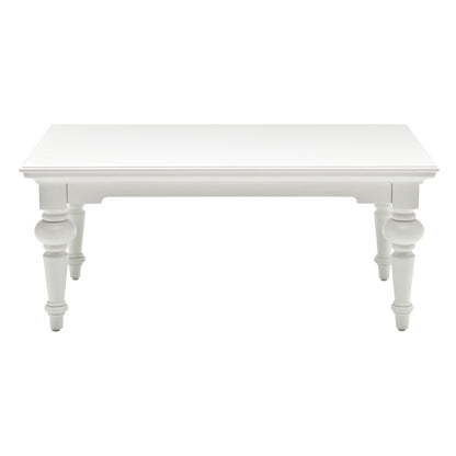 White Solid Wood Coffee Table image 2