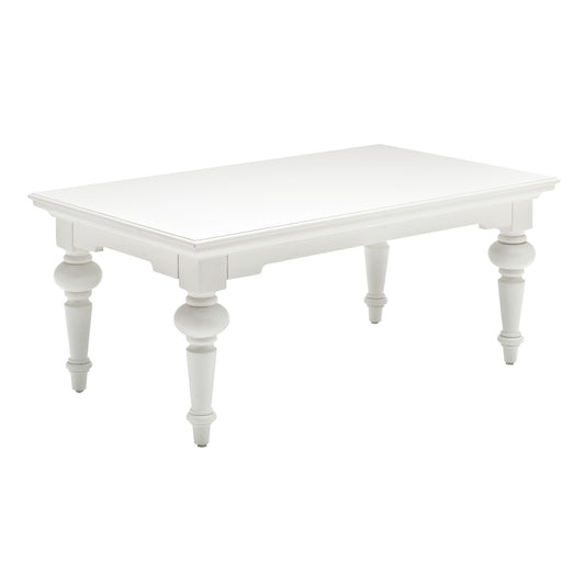 White Solid Wood Coffee Table