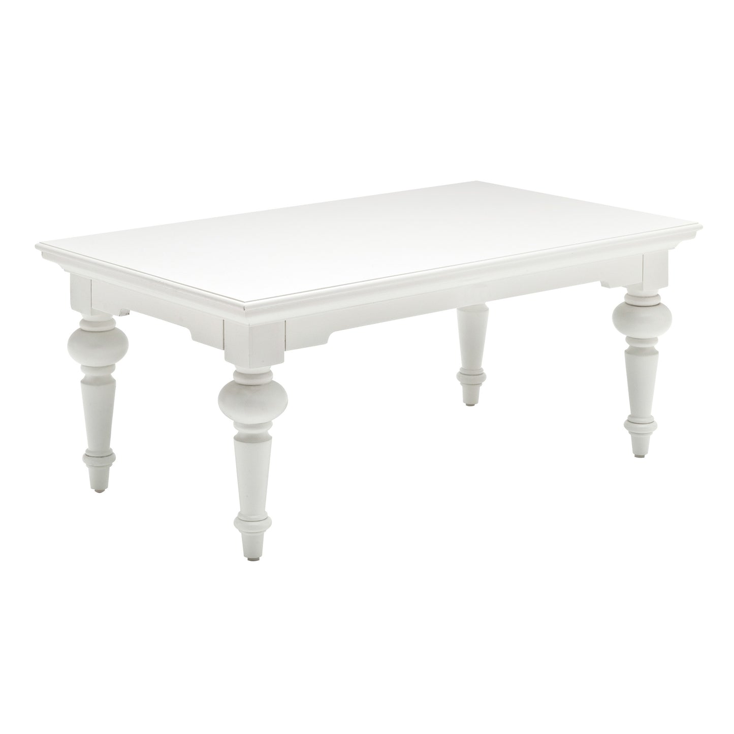 White Solid Wood Coffee Table image 4