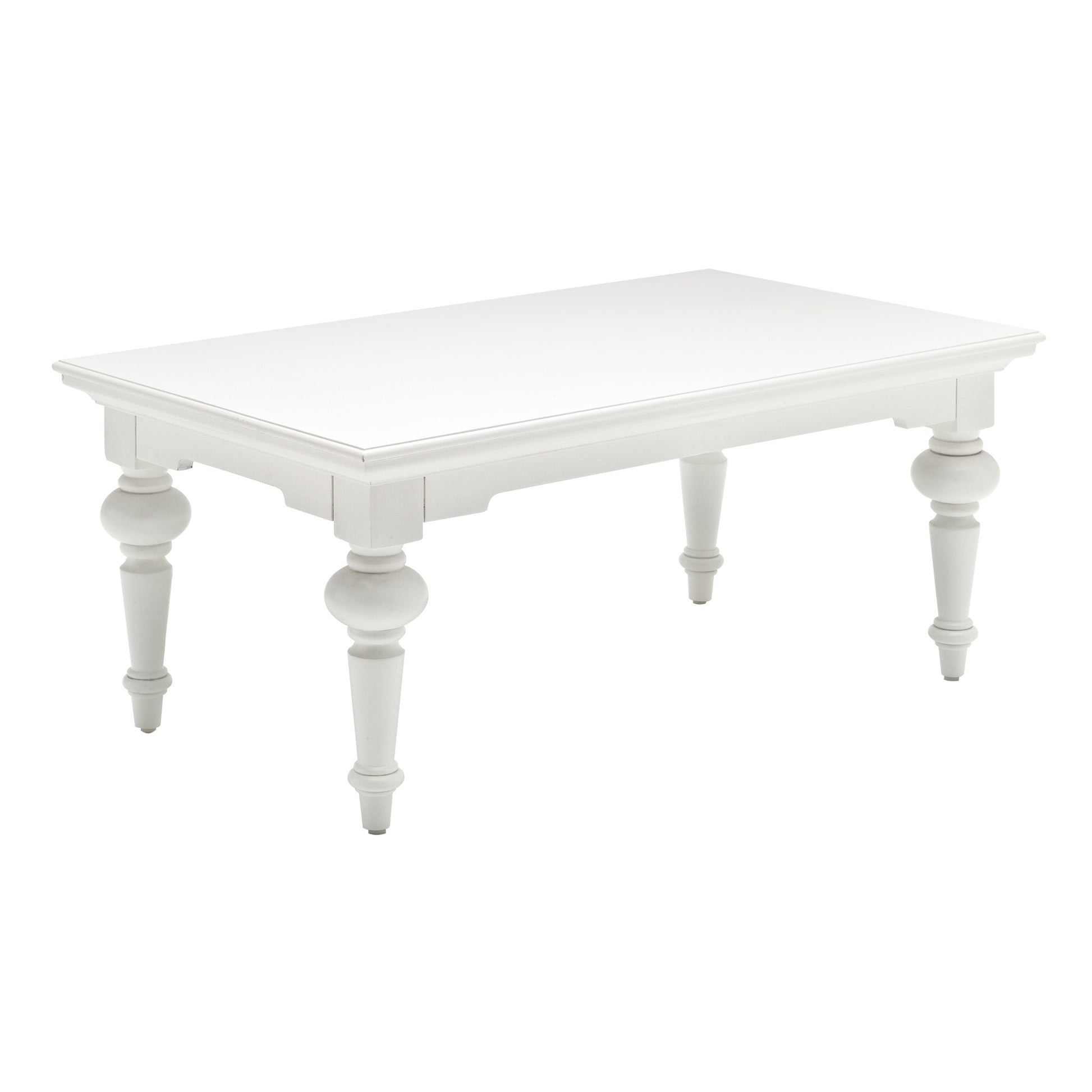 White Solid Wood Coffee Table image 4