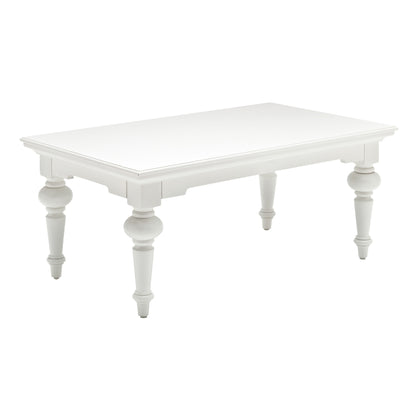 White Solid Wood Coffee Table image 4