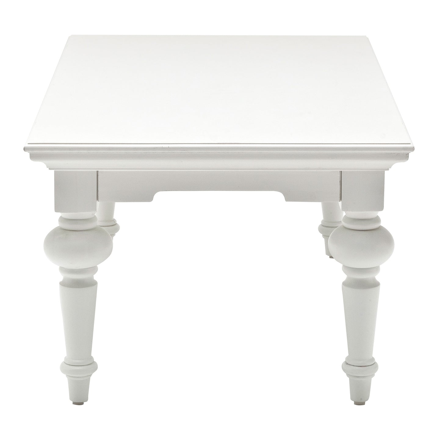 White Solid Wood Coffee Table image 5