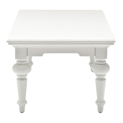 White Solid Wood Coffee Table image 5