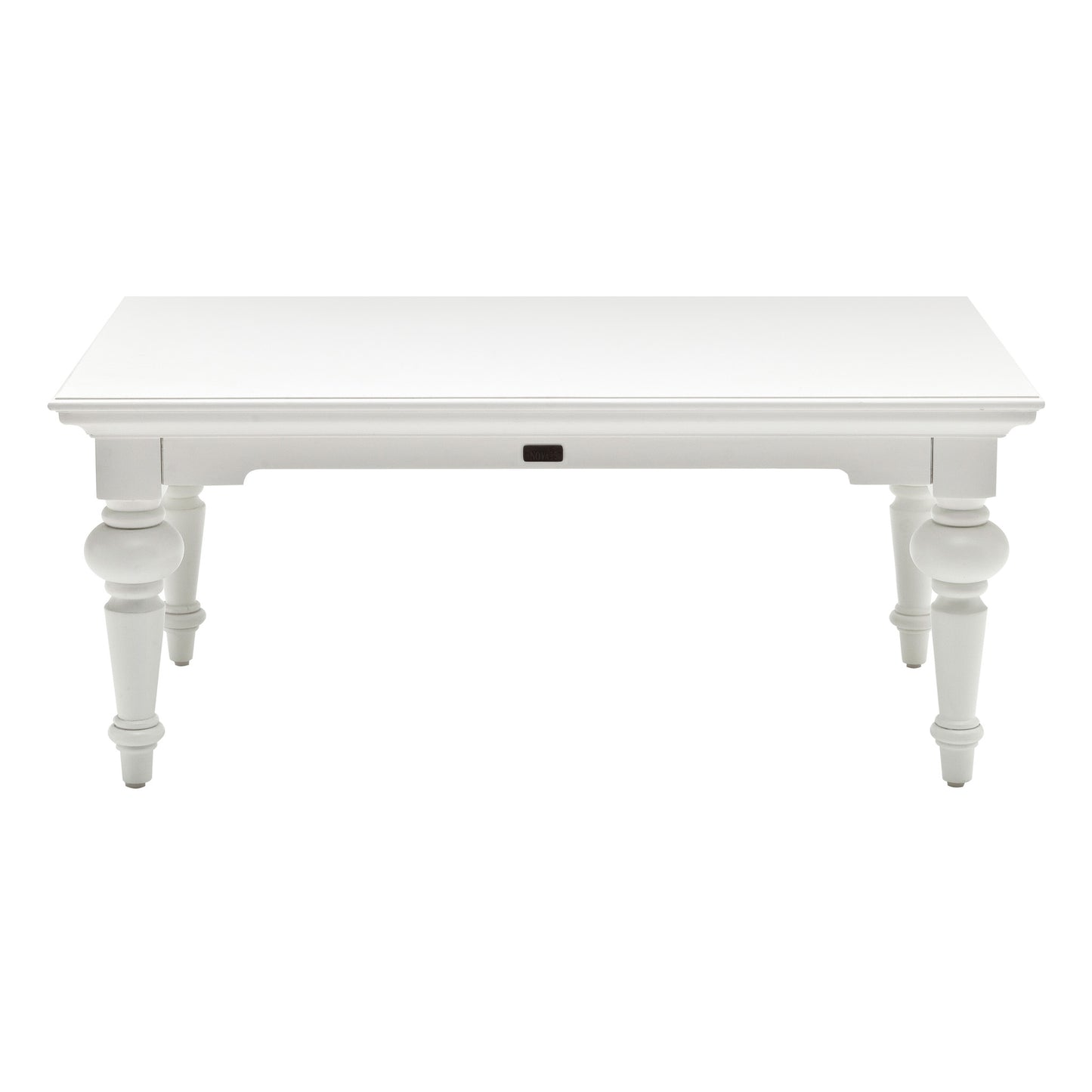 White Solid Wood Coffee Table image 3