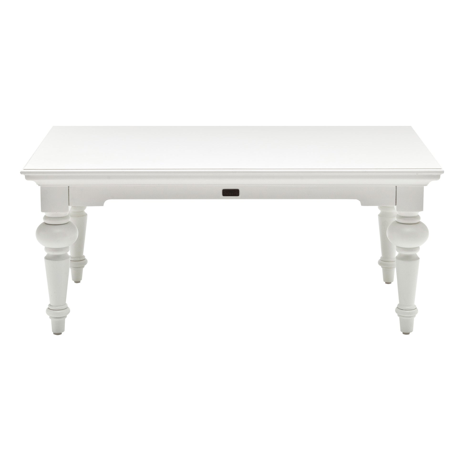 White Solid Wood Coffee Table image 3