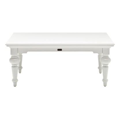 White Solid Wood Coffee Table image 3