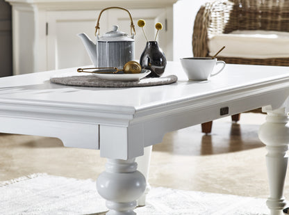 White Solid Wood Coffee Table