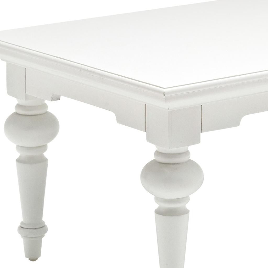 White Solid Wood Coffee Table image 6
