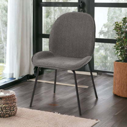 Gray & Black Fabric Side Chairs - Set of 2