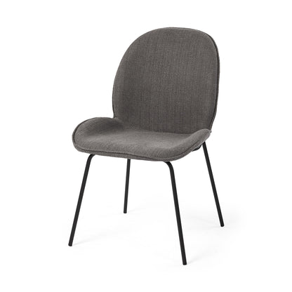 Gray & Black Fabric Side Chairs - Set of 2