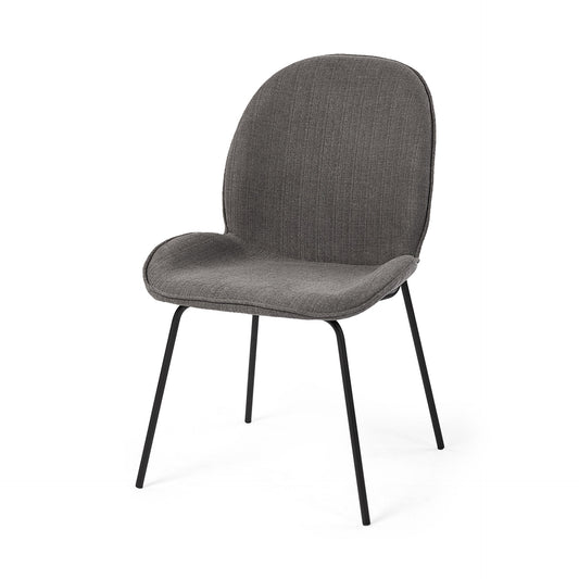 Gray & Black Fabric Side Chairs - Set of 2