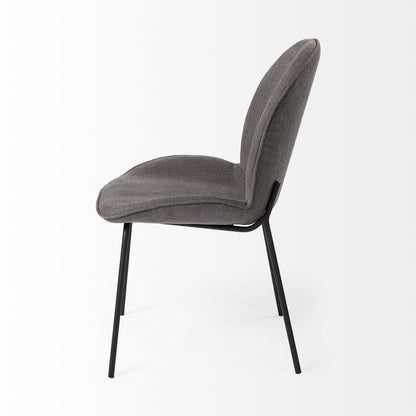 Gray & Black Fabric Side Chairs - Set of 2