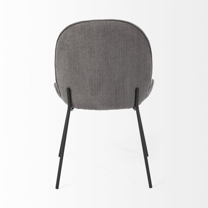 Gray & Black Fabric Side Chairs - Set of 2