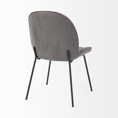 Gray & Black Fabric Side Chairs - Set of 2