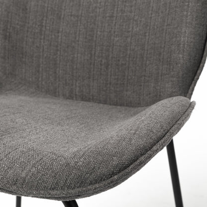 Gray & Black Fabric Side Chairs - Set of 2