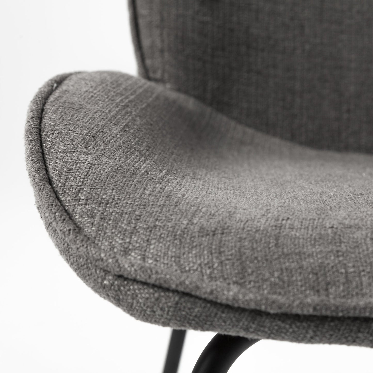 Gray & Black Fabric Side Chairs - Set of 2