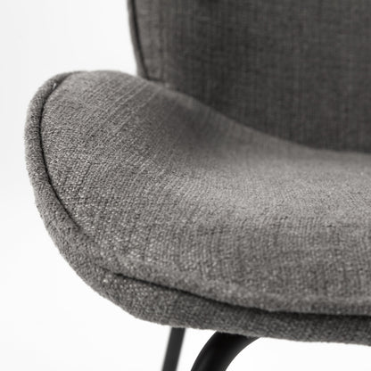 Gray & Black Fabric Side Chairs - Set of 2