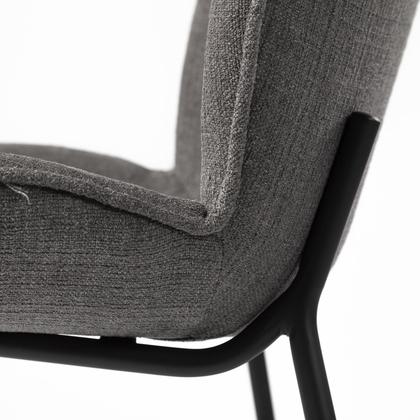 Gray & Black Fabric Side Chairs - Set of 2