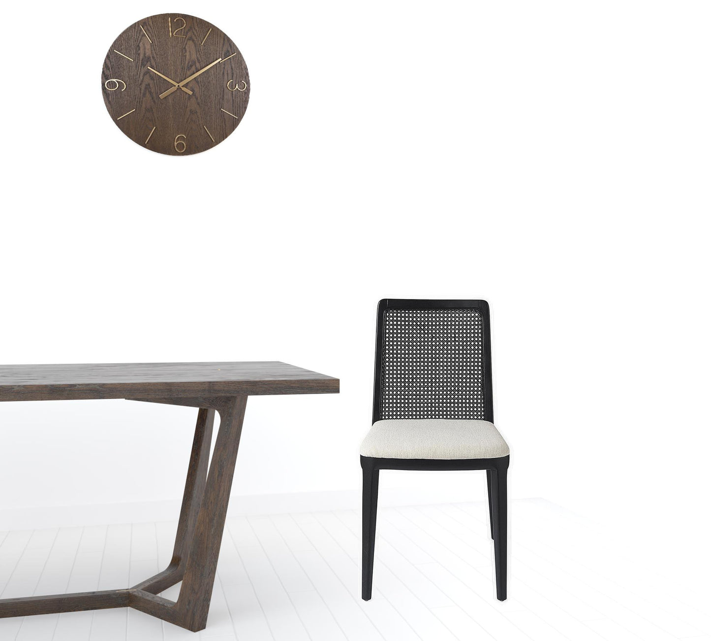 Black Fabric Cross Back Side Chairs - Set of 2