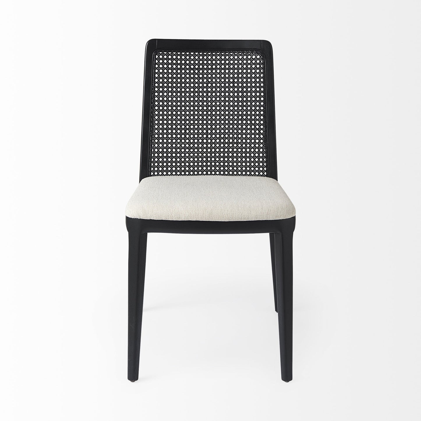Black Fabric Cross Back Side Chairs - Set of 2