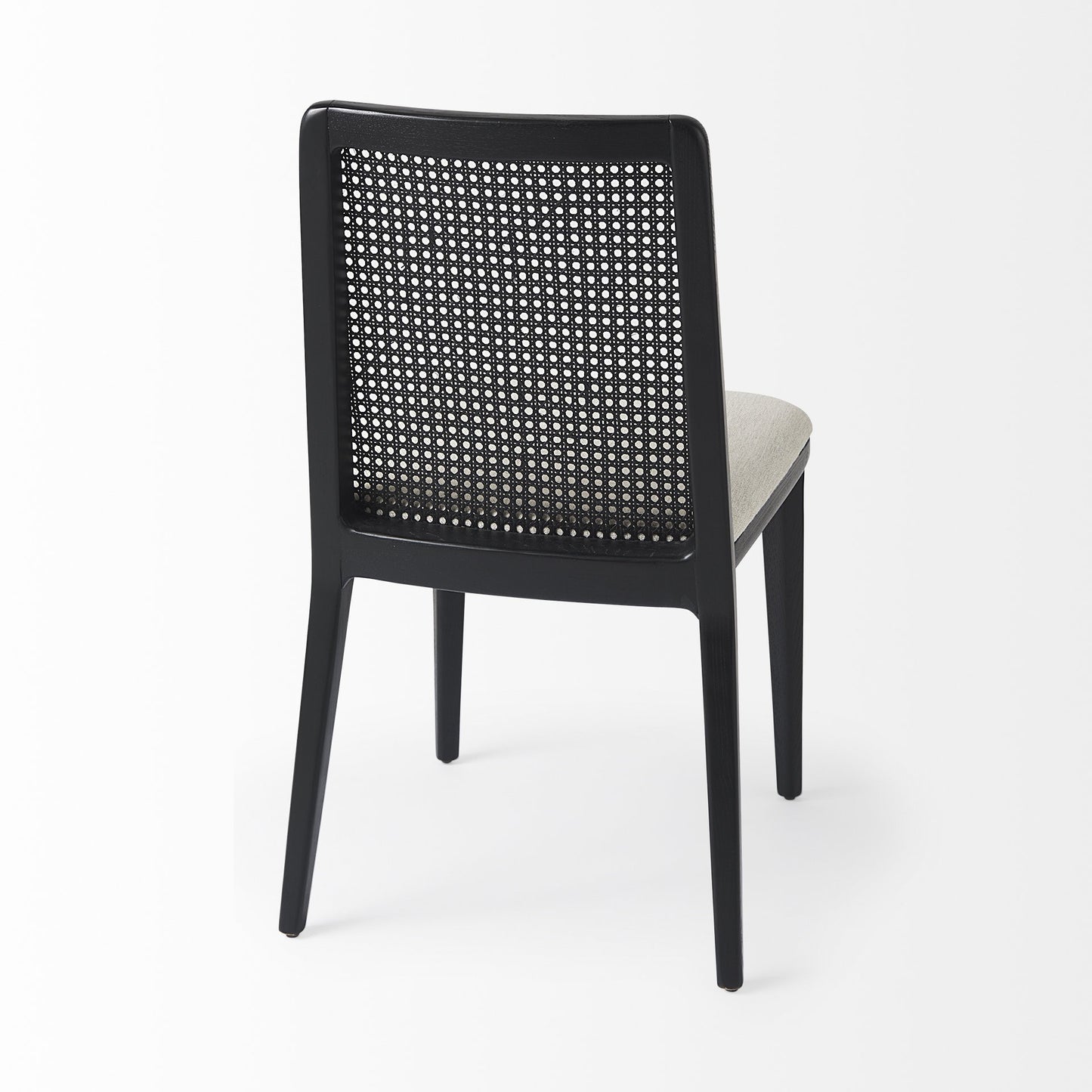 Black Fabric Cross Back Side Chairs - Set of 2