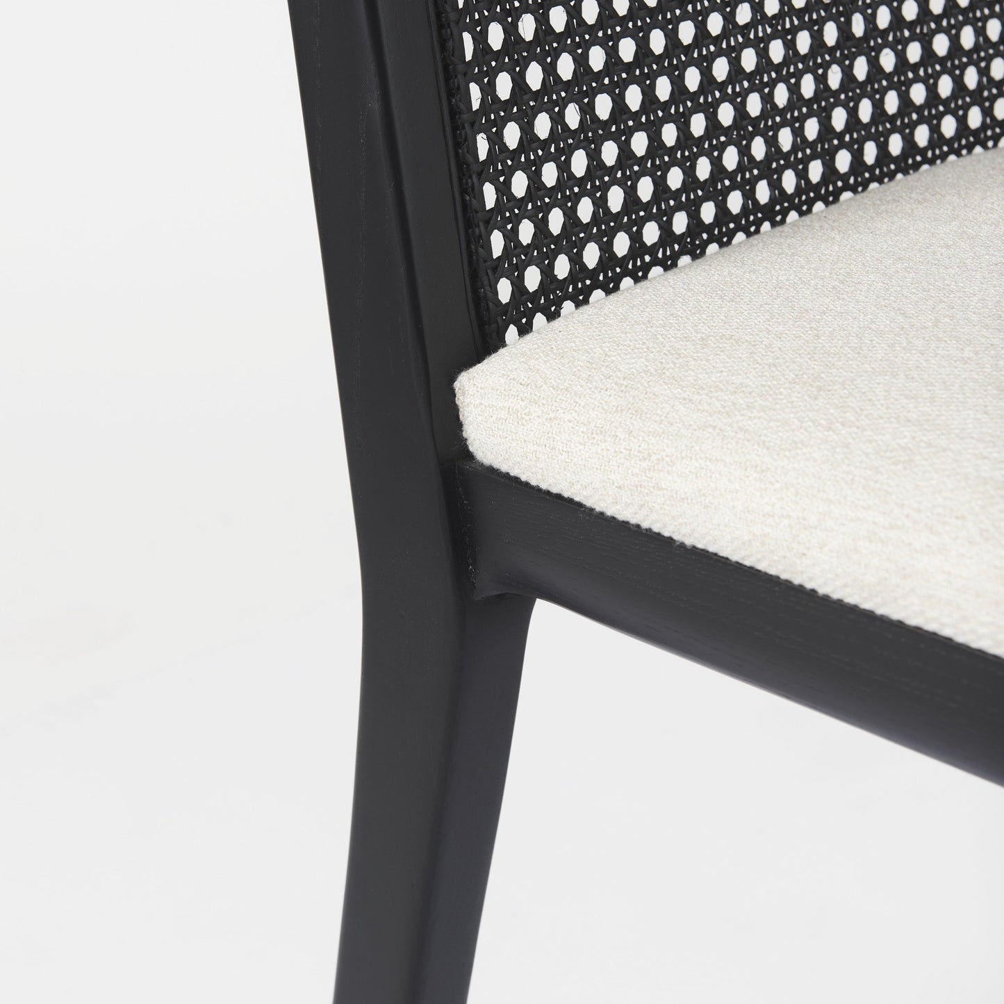 Black Fabric Cross Back Side Chairs - Set of 2