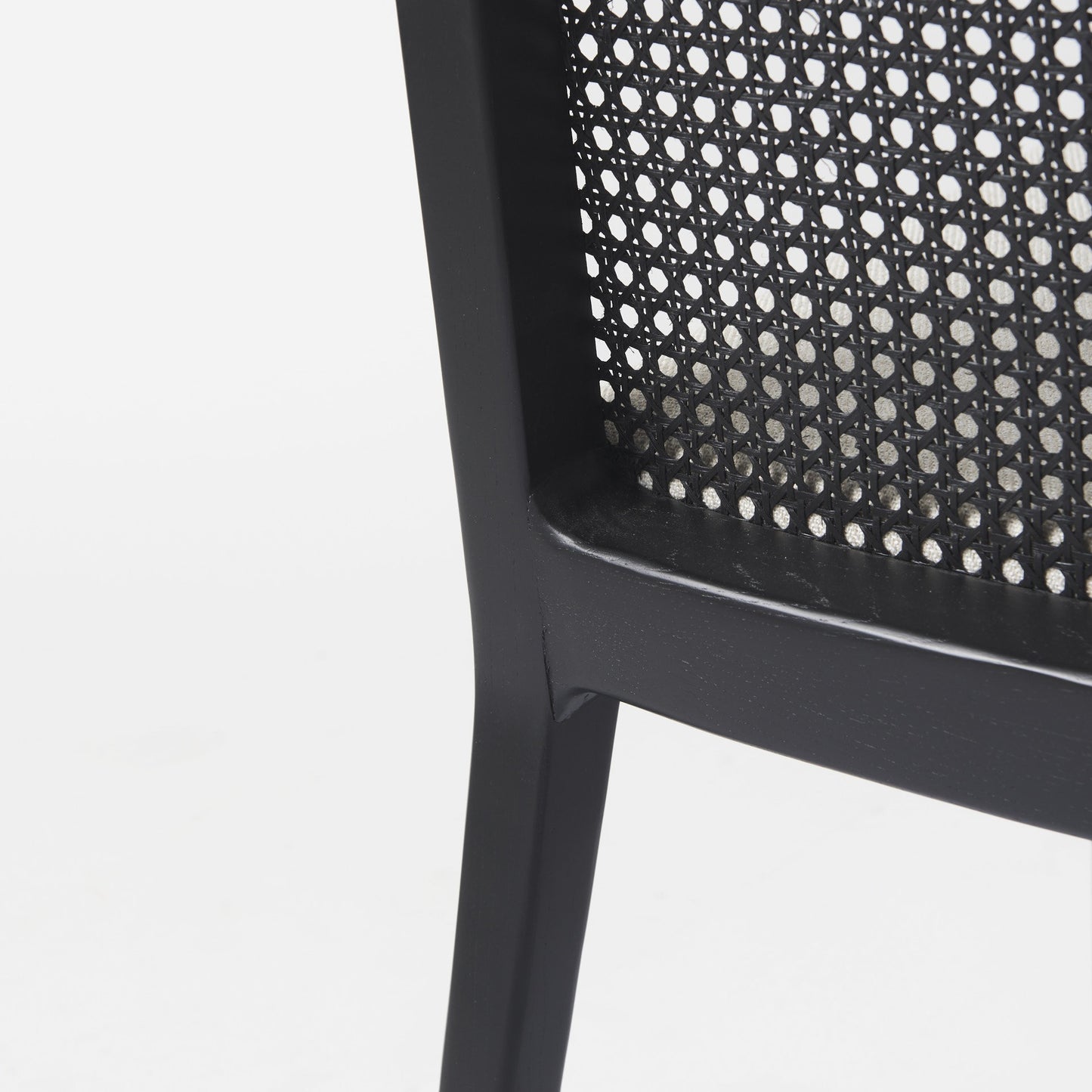 Black Fabric Cross Back Side Chairs - Set of 2