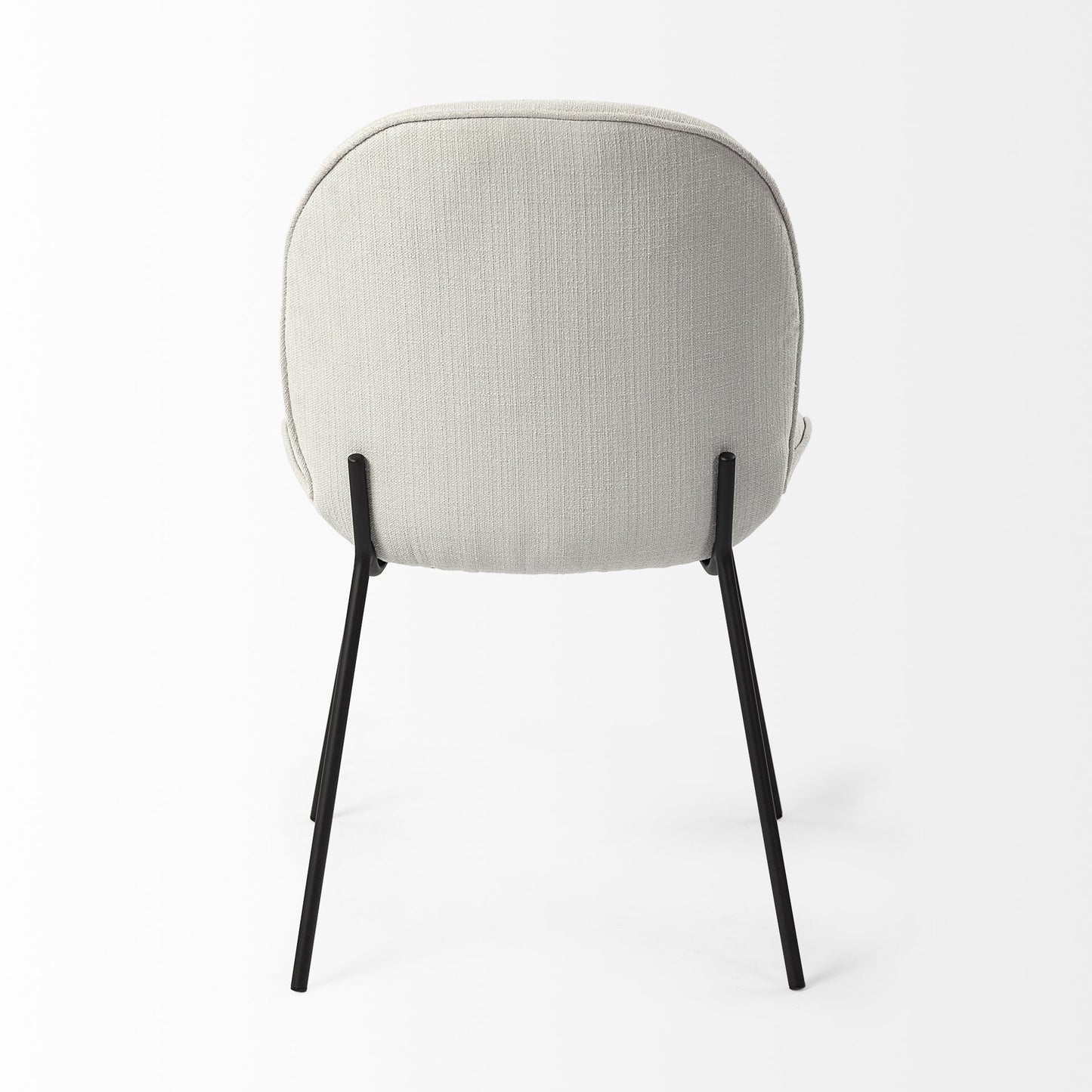 White & Black Fabric Side Chairs - Set of 2