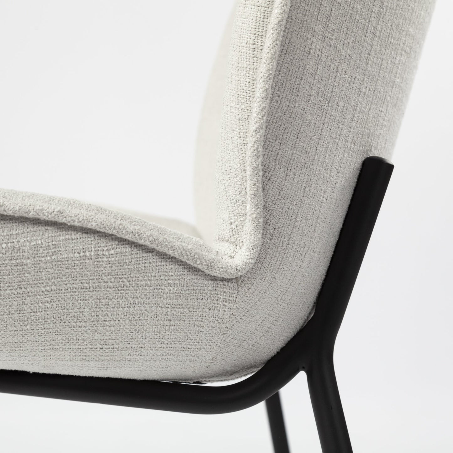 White & Black Fabric Side Chairs - Set of 2