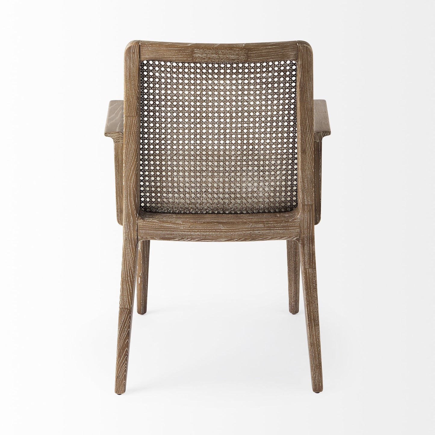 Cream & Brown Fabric Dining Chair