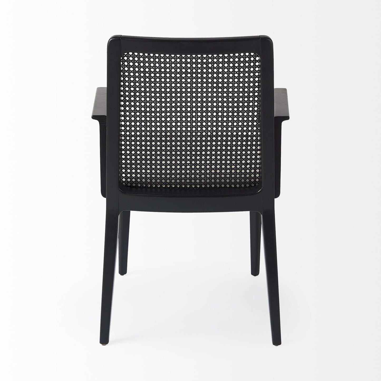 Cream & Black Fabric Dining Chair