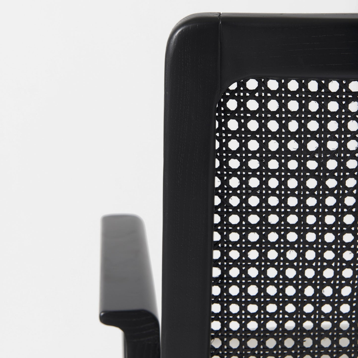 Cream & Black Fabric Dining Chair