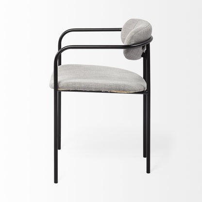 Gray & Black Fabric Arm Chairs - Set of 2