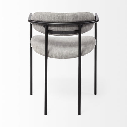 Gray & Black Fabric Arm Chairs - Set of 2