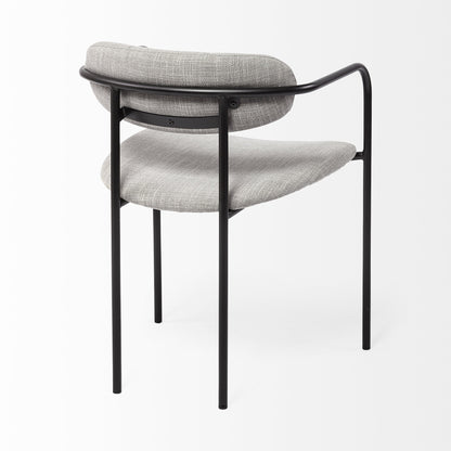 Gray & Black Fabric Arm Chairs - Set of 2