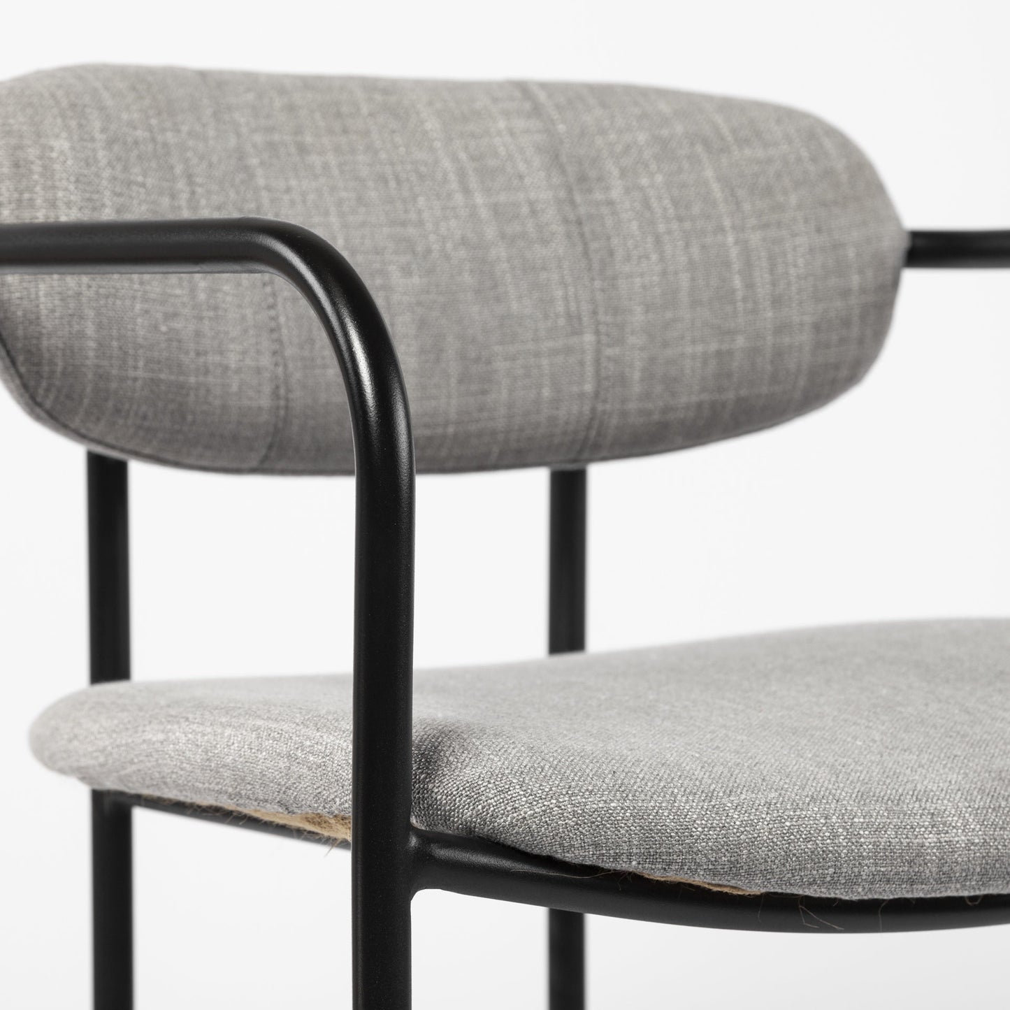 Gray & Black Fabric Arm Chairs - Set of 2