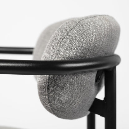 Gray & Black Fabric Arm Chairs - Set of 2