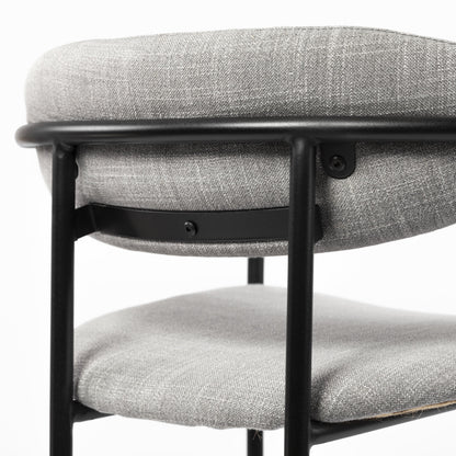 Gray & Black Fabric Arm Chairs - Set of 2