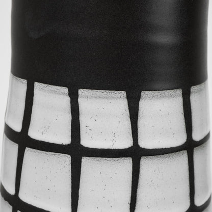 Black & White Abstract Cylinder Ceramic Table Vase