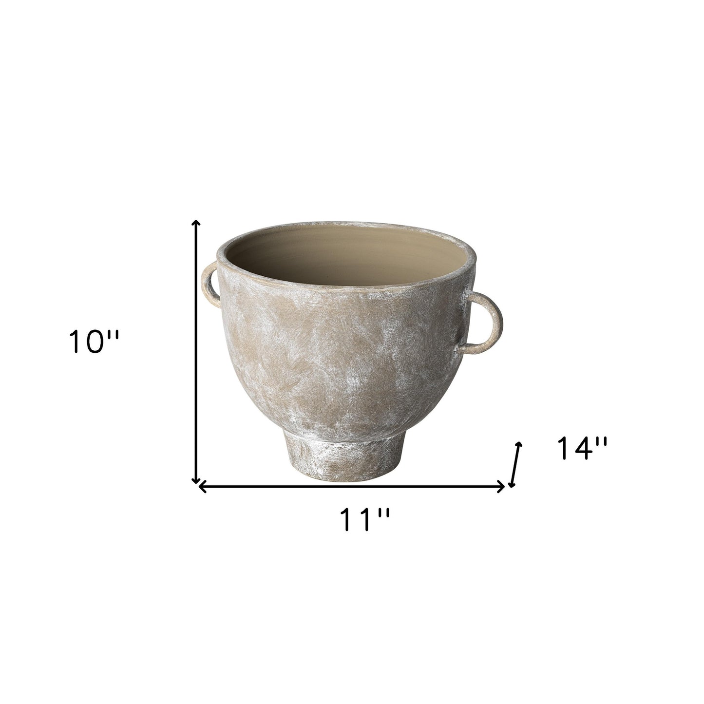 Brown Abstract Cylinder Ceramic Table Vase