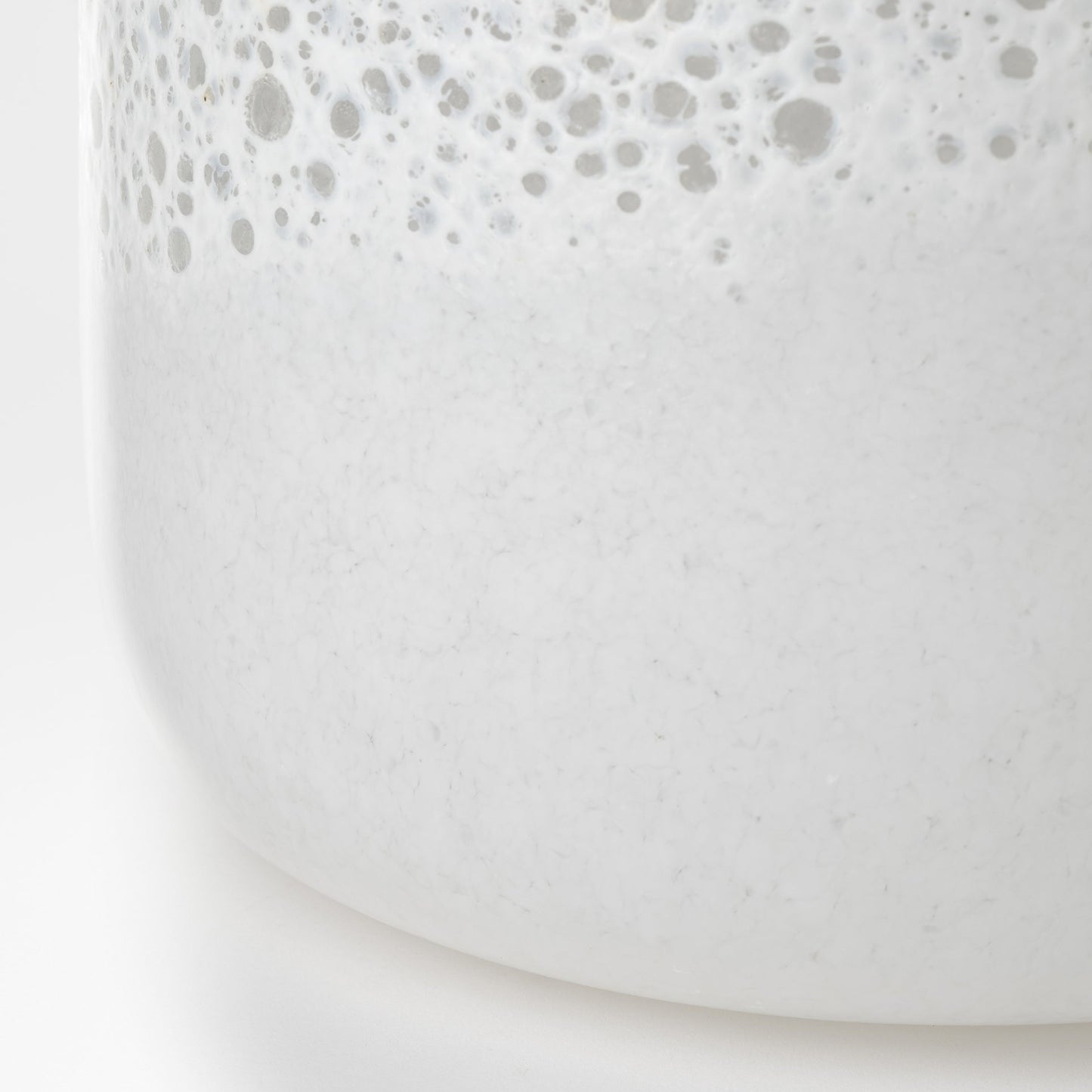 White Abstract Cylinder Crystal Glass Table Vase