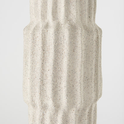 Cream Abstract Cylinder Ceramic Table Vase