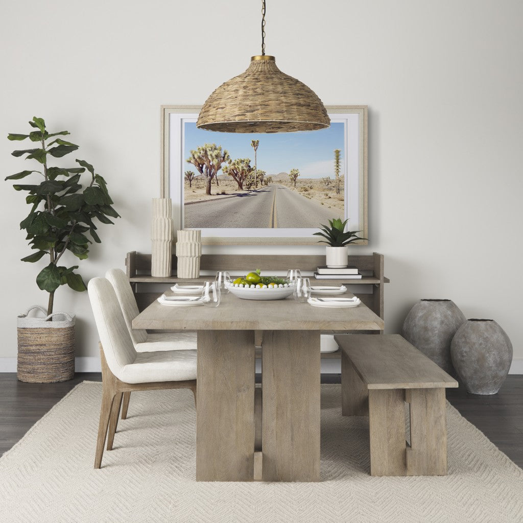 Cream Abstract Cylinder Ceramic Table Vase