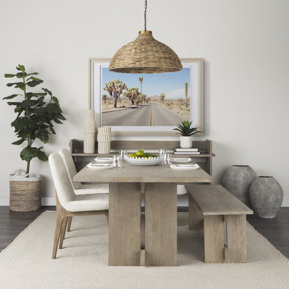 Cream Abstract Cylinder Ceramic Table Vase