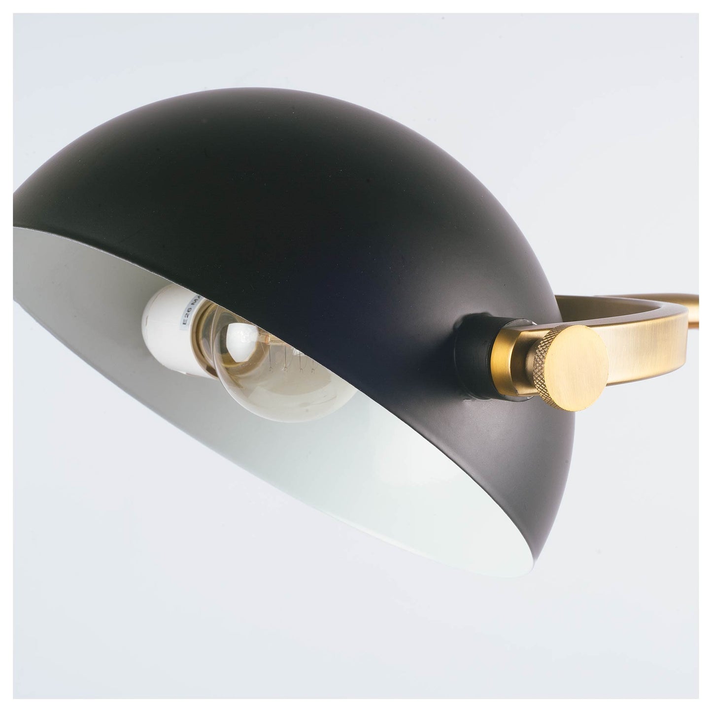 Antiqued Gold Black & Concrete Floor Lamp