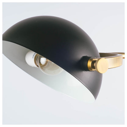 Antiqued Gold Black & Concrete Floor Lamp