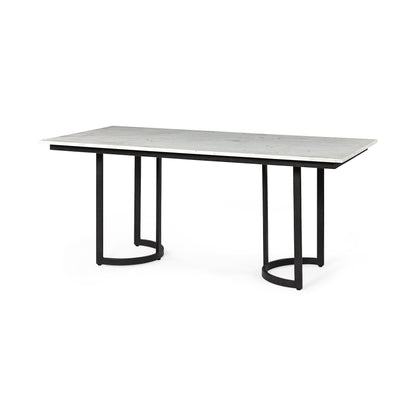 White And Black Dining Table